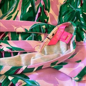 Lilly Pulitzer Tropical Pink and Green Patterned Dress